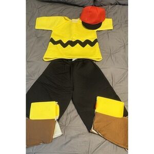 Peanuts Charlie Brown 5 Piece Costume Child Size 8-10 Dress Up Pretend Play